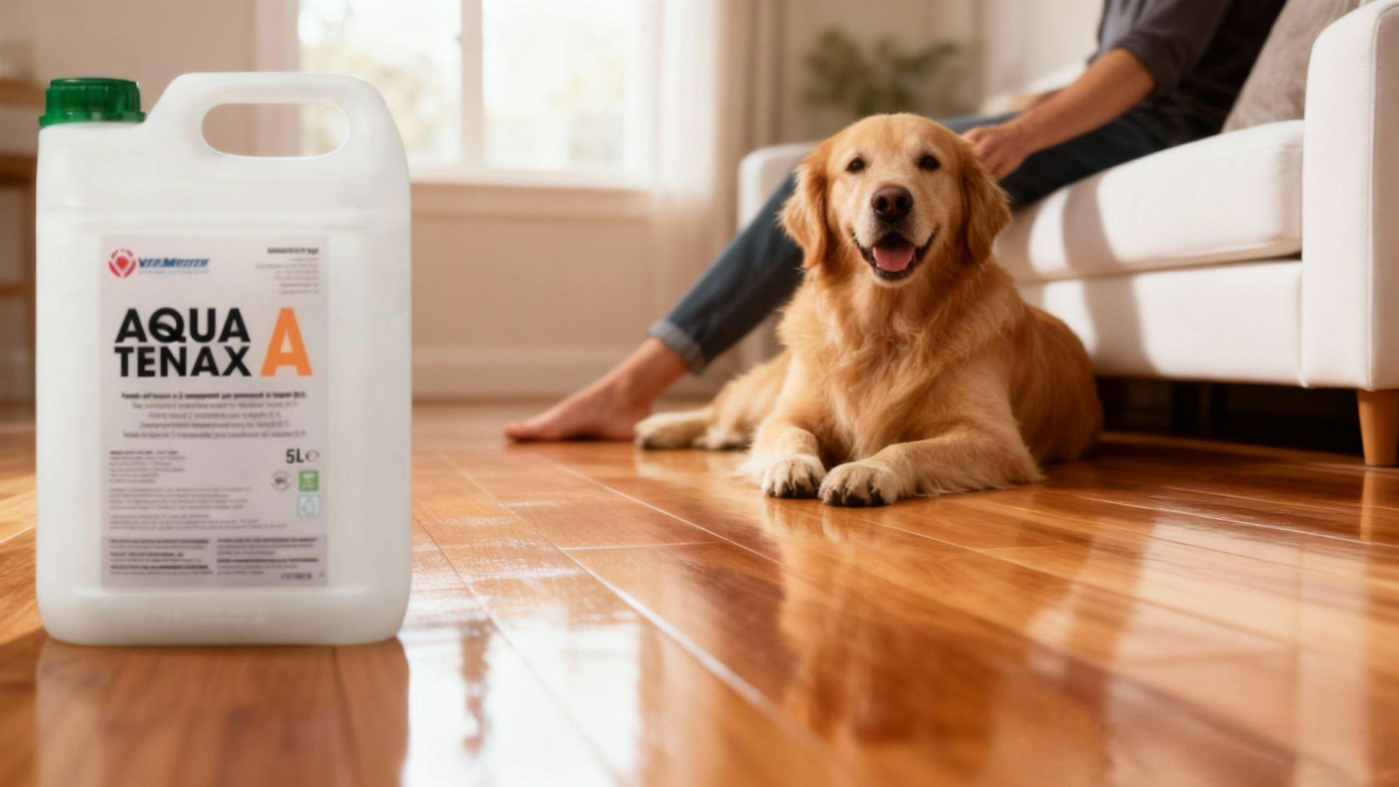 Piso vernizado com pet