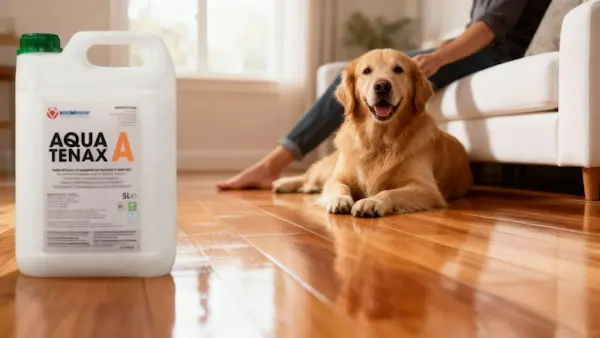 Piso vernizado com pet